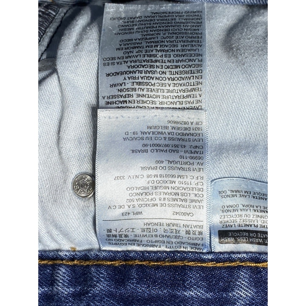 Levis 550 Mens Jeans 31x32 Relaxed Fit Tapered Leg Blue 100% Cotton Brazil - Picture 8 of 9